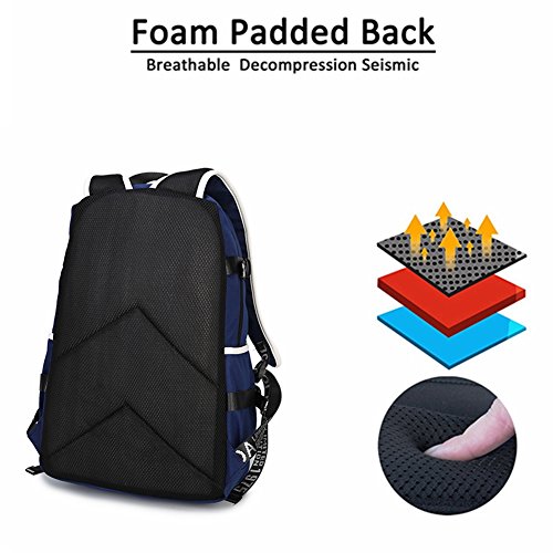 Laptop-Rucksack -19 Zoll-Reise-Rucksack, wasserdichter heller Kursteilnehmer-Rucksack, Zweiwegmetallreißverschluß-Art- und Weisebeiläufiger Rucksack, Spielraum, Arbeit, Weg Verwendbar - 3