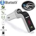 Produktbild AmyGline Bluetooth Auto USB-Ladegerät FM Transmitter Radio Adapter MP3 Player Schnellladung G7 Rundkopf Silber