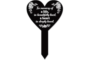 GLOBLELAND Memorial Remembrance Plaque Stake Acrylic Plaque Memorial Commemoratory Sign Garden Remembrance Decoration In Memory of A Life