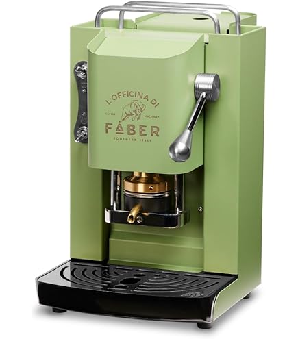 AURACAFFE FABER PRO DELUXE MINI Kaffeemaschine British Green + 50 Pads