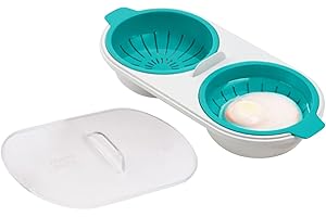 LdawyDE Cuit oeuf, Cuiseur à ouf, Cuit oeuf poché, Matériau PP de qualité alimentaire, conception simple, gain de temps et de main-douvre, multifonction, pour cuisine, maison, oufs (Bleu, 1 Pièce)