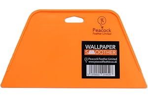PEACOCK FEATHER LIMITED Peacock Feather Wallpaper Smoothing Tool – Professional DIY Wallpaper Hanging Smoother for Air Bubble Removal, Seam Pressing, Vinyl Application, and Wall Covering Installation