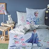 Disney Housse de Couette + taie d'oreiller Reine des neiges 2 - Elsa et Olaf