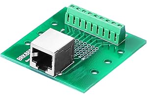 SIENOC RJ45 / 8P8C auf Schraubklemmen-Breakout Board mit DIN-Schienen-Clips (RJ45 auf Schraubklemme)