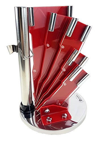 Edles 8 tlg. Messerset aus Edelstahl mit Griffen in Marmoroptik inkl. Acrylständer - 3