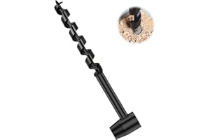 JREHUIG Wiertło ręczne, wiertarka ręczna do obróbki drewna, uniwersalne wiertło wężowe, klucz ręczny, wiertło spiralne, narzędzie survivalowe do użytku na zewnątrz (16 x 230 cm)