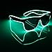 Produktbild Originaltree LED Gläser EL Wire Light-Up Glow Sonnenbrillen Rahmen Beleuchtete Eyewear Nightclub Party (Leuchtendes Grün)