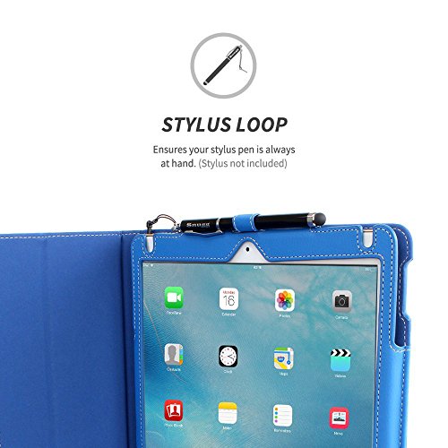 iPad Pro 12.9 (2017) Hülle Blau , Snugg Leder iPad Pro 12.9 (2017) Schutz Klapphülle Case Cover [Lebenslange Garantie] mit Ständer für Apple iPad Pro 12.9 (2017) - 8