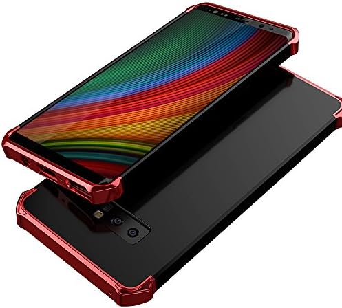 Samsung Galaxy Note 8 Case, uiano® 360 Degree Full Protection [3 in 1 Combination] Shock-Absorption Bumper and Anti-Scratch Case Cover for Samsung Galaxy Note 8--Black+Red [With Soft Screen Protector]