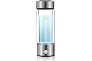 HOORAWWI Hydrogen Water Bottle, Hydrogen Water Bottle Generator[Rechargeable], Hydrohealth Hydrogen Water Machine Bottle Water Ionizer, Water Purifier (Silver)