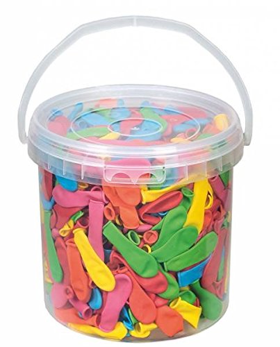 1000 Mini Luftballons für Wasserbomben / im praktischen Eimer
