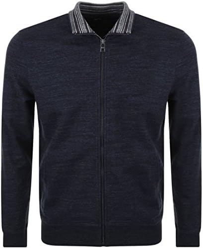 Ukminimarket Blue Mens Boss Orange Full Zip Zpring Sweatshirt Blue - Large