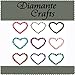 9 Mixed Colour Hearts Diamante Vajazzle Rhinestone Gems - created exclusively for Diamante Crafts