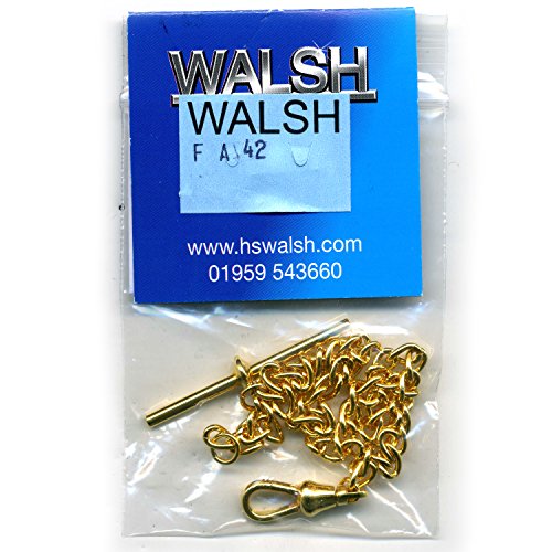 Rolled Gold Solid Pocket Watch Albert Chain Single Close Curb Fob - FA42