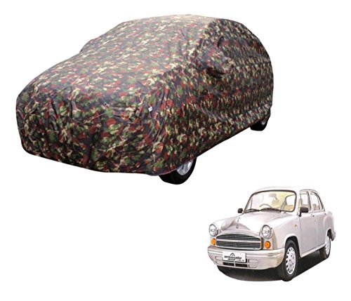 Auto Hub Water Resistant Car Body Cover Compatible with Hindustan Ambassador (Jungle Print) Customized