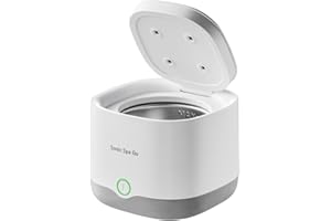 Cordless Sonic Spa Go Ultrasonic Retainer Cleaner & Denture Cleaner - Portable & Cordless Ultrasonic Cleaner Pod - Fast Acting Clear Aligner Cleaner - Aligner & Other Oral Instrument Cleaner - White
