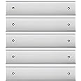Ichiias Nameplate Holder Wall or Door 5Pack (Silver, 2“ × 8”)