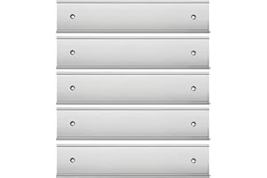 ICOMECN Name Plate Wall Or Door Holder, Office Business Door Sign Holder,-5Pack (Silver, 2x10 inch)