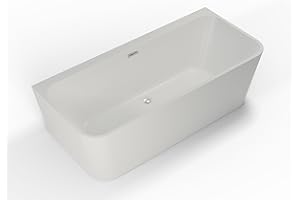 SPALINA MINT - Vasca freestanding a parete L 160 x l 75 cm