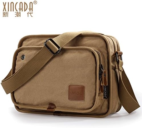 CengBao Trendy generation men retro single shoulder bags leisure and sports men and a small backpack cross-male packages canvas messenger bag business, Khaki