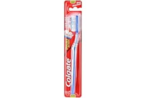 Colgate Brosse à dents double action - Taille moyenne - COL129 - Couleurs Aléatoire
