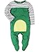 Baby Boys Girls 2 Pieces Long Sleeve Animal Smile Frog Romper with Hat Outfit (90(12-18M))