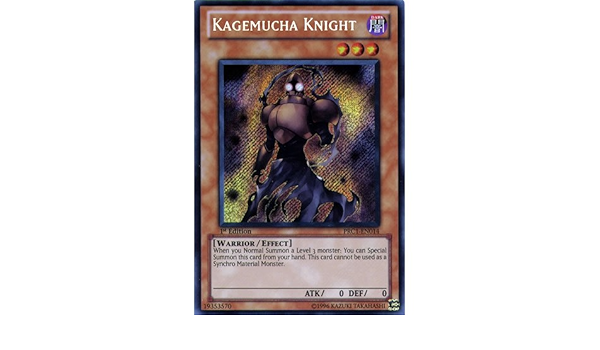 Yugioh Prc1 En014 1st Ed Kagemucha Knight Secret Rare Card Yu Gi Oh Single Card Amazon Fr Jeux Et Jouets