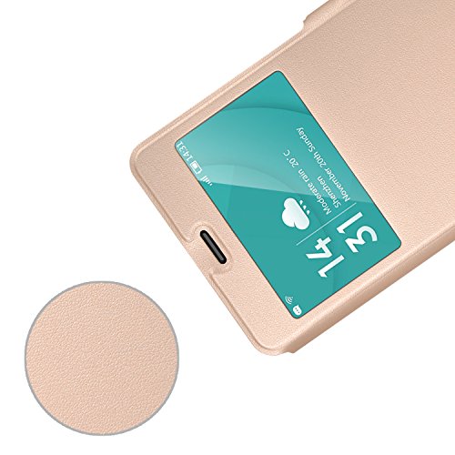 ELTD DOOGEE Y6 flip Cover  View flip funda carcasa case para DOOGEE Y6 5 5-Inch  Oro