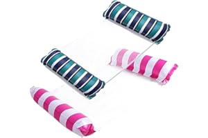 ZHODADA Hamaca de Piscina, 2pcs Hamacas Flotantes 4 en 1 Piscina Hinchables Flotante Tumbona de Inflar Colchoneta Silla Hamaca Verano de Natación