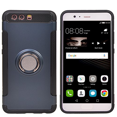 huawei p10 Funda COOLKE Doble Capa TPU PC Shockproof Anti-rasgu os tel fono caso protecci n C scara Cover de 360 Rotating Ring Grip Stand Holder para huawei p10 - Dark Azul huawei p10 Funda COOLKE Doble Capa TPU PC Shockproof Anti-rasgu os tel fono caso protecci n C scara Cover de 360 Rotating Ring Grip Stand Holder para huawei p10 - Dark Azul