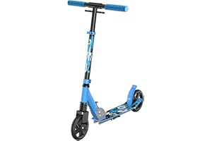 wheoZ Trottinette pour Enfants Pliable avec 2 Roues Lumineuses 3 Hauteur Guidon réglable alu 3-8 Ans Jusqu'à 110lbs…