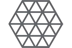 Zone Denmark - Dessous De Plat Triangle en Silicone - Design GéoméTrique Moderne - Résistant À 250°C - Lave-Vaisselle - Dimensions 16 x 14 x 0,9 cm - Gris foncé