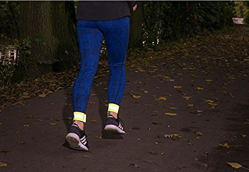 4 Stück Five Star Running Reflektorbänder inkl. Tasche | Sicherheit beim Joggen, Fahrrad fahren, Laufen uvm. | stretchfähig bis 55 cm - 5