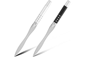 Ouligay 2 Stück Brieföffner Schwert, 16cm Edel Brieföffner Edelstahl Letter Openers Briefumschlagöffner, Mühelos Post und Pakete Öffnen, Geschenk für Büro Zuhause Schulbedarf (Silber, Schwarz)