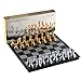 Produktbild Faltende magnetische Reise Schach Set von MAZEX für Kinder oder Erwachsene Schach Brettspiel (12.5X12.5X0.8 Inch, Gold&Silver Chess Pieces)