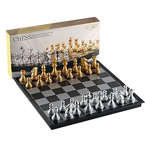 MAZEX Juego de ajedrez Plegable magnético para by Juego de Mesa de ajedrez para niños o Adultos