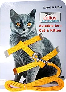 S.Blaze 1/2 INCH Yellow Designed Belt for Your CAT Puppy Rabbit & Small Dog Collar Belt, Dog Collar & Leash (Small, Multi Color)