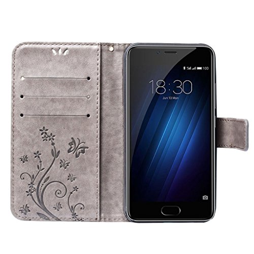 Meizu m3s Funda Gris Leathlux Libro Suave PU Leather Cuero impresi n - Leathlux Case Con Flip case cover Cierre Magn tico Funci n de Soporte Billetera con Tapa para Tarjetas-Dise o de Mariposa y flor de la vid Color de Gris Meizu m3s 5 0 Meizu m3s Funda Gris Leathlux Libro Suave PU Leather Cuero impresi n - Leathlux Case Con Flip case cover Cierre Magn tico Funci n de Soporte Billetera con Tapa para Tarjetas-Dise o de Mariposa y flor de la vid Color de Gris Meizu m3s 5 0