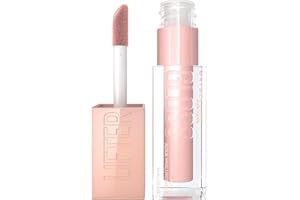 Maybelline New York Lifter Gloss, Lucidalabbra con acido ialuronico, Effetto rimpolpante e idratante, Ice (002), 5,4 ml