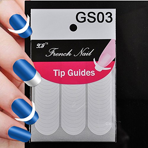 ELENXS Beauty Accessories Chic 18 Style DIY French Manicure Nail Art Tips Tape Sticker Guide Stencil