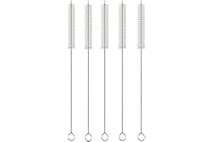 WOO MANTO 5 Stück 30cm Strohhalm Bürste Trinkhalmbürste extra lang Reinigungsbürste Röhrchenbürste