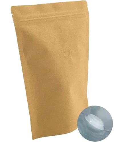 Lacers Standbodenbeutel Kraftpapier – Nachhaltig, ALU-frei, Mit Druckverschluss, 1000 Ml (180x290+90 Mm), Braun, 100 Stück, Lebensmittelecht