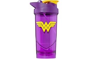 Shieldmixer Hero Pro Classic Shaker for Whey Protein Shakes and Pre Workout, BPA Free, 700 ml, Wonder Woman Classic