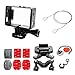 Produktbild Greleaves Action Kamera Zubehör Kit mit Schutzrahmen + Bike Mount + LED Display Schutz + Edelstahl Sicherheit Tether Strap für Gopro 3/3 +/4