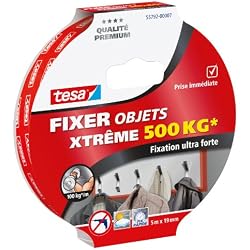Tesa 55792-00007-00 Fixer Objets Xtreme 500 kg 5 m x 19 mm