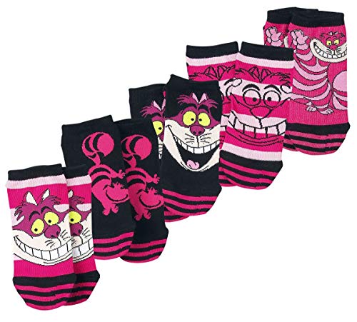 Alicia en el País de las Maravillas Cheshire Cat Calcetines rosa/negro EU 35-38