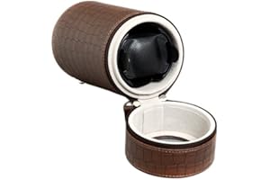 CUTYZ Remontoir de montre for montres automatiques - Boîte de voyage à support unique à piles - Moteur silencieux, modes de rotation, fenêtre en acrylique - Boîtier à remontage mécanique for hommes et femme