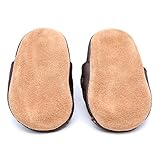 Dotty Fish Leder Baby Sandalen – rutschfest Wildledersohle – chromfrei weiche Lederschuhe – Baby Jungen und Mädchen – braun - 5