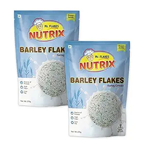 Barley Flakes - Healthy Breakfast Cereals with Millets, Gluten free | Rich in proteins & fibre, Supports diet & weight loss, Pack of 2 (275g each) - MR FLAKES NUTRIX