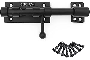 FITHACE Schieberiegel-Torriegel 304-Edelstahl-Laufriegelriegel robustes Türsicherheitsschloss verdickte Türriegel-Hardware mit Befestigungsschrauben für Scheunenzaun Schuppen Keller 16cm